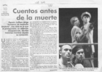 Cuentos antes de la muerte  [artículo] Marcela de Pablo.