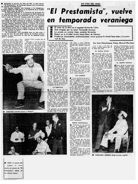 El prestamista", vuelve en temporada veraniega