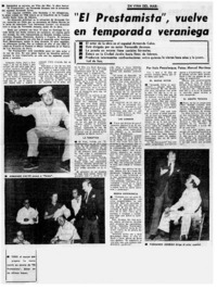 El prestamista", vuelve en temporada veraniega