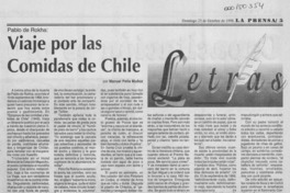Viaje por las comidas de Chile