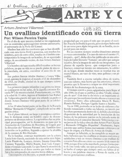 Un ovallino identificado con su tierra