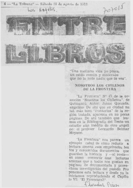 Nosotros los chilenos de la frontera