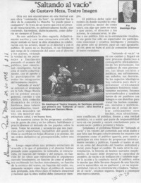 "Saltando al vacío"  [artículo] Domingo Piga.