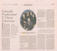 Comedia tradicional y chiste televisivo