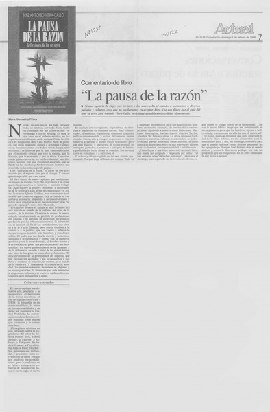 "La pausa de la razón"