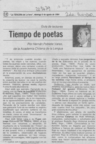 Tiempo de poetas
