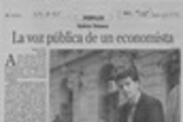 La voz pública de un economista  [artículo] Ximena Poo.