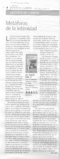 Metáforas de la intimidad