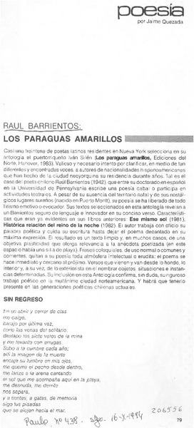 Raúl Barrientos, "Los paraguas amarillos"
