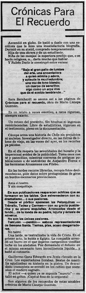 Crónicas para el recuerdo