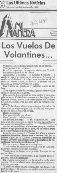 Los vuelos de Volantines--