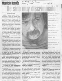 "He sido muy discriminado"  [artículo] Marcela Torres M.