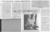 La muerte como anécdota  [artículo].