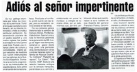 Adiós al señor impertinente