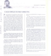 Calle Diego Dublé Urrutia