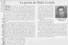 La poesía de Malú Urriola  [artículo] Wellington Rojas Valdebenito