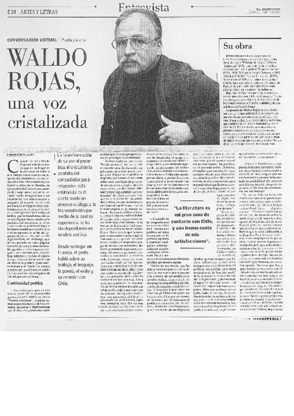 Waldo Rojas, una voz cristalizada [entrevista]