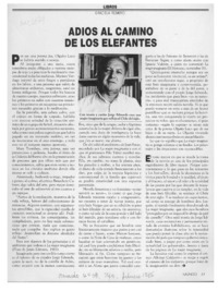 Adiós al camino de los elefantes  [artículo] Graciela Romero.
