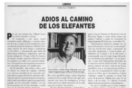 Adiós al camino de los elefantes  [artículo] Graciela Romero.