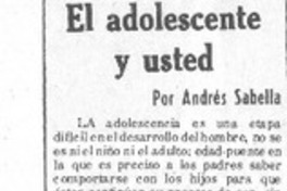 El adolescente y usted