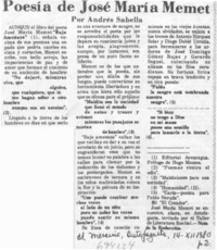 Poesía de José María Memet