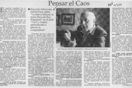Pensar el caos