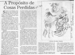 A propósito de cosas perdidas  [artículo] María Ester Saldivia Jara.