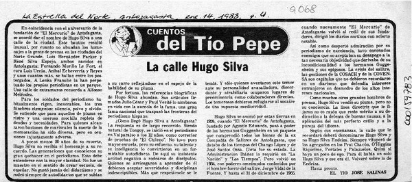 La calle Hugo Silva  [artículo] El tío José Salinas.