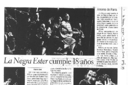 La Negra ester cumple 18 años
