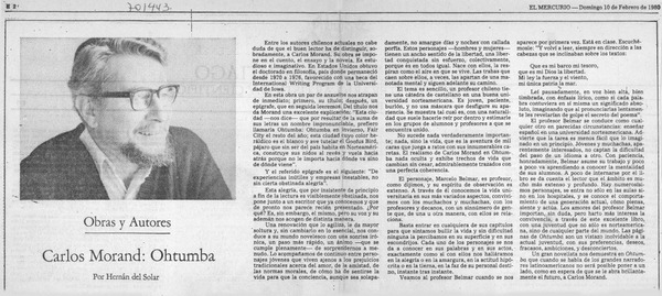 Carlos Morand: Ohtumba