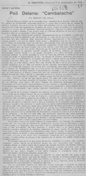 Poli Délano, "Cambalache"  [artículo] Henán Del Solar.