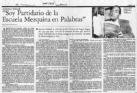 "Soy partidario de la escuela mezquina en palabras"  [artículo] Daniel Swinburn.