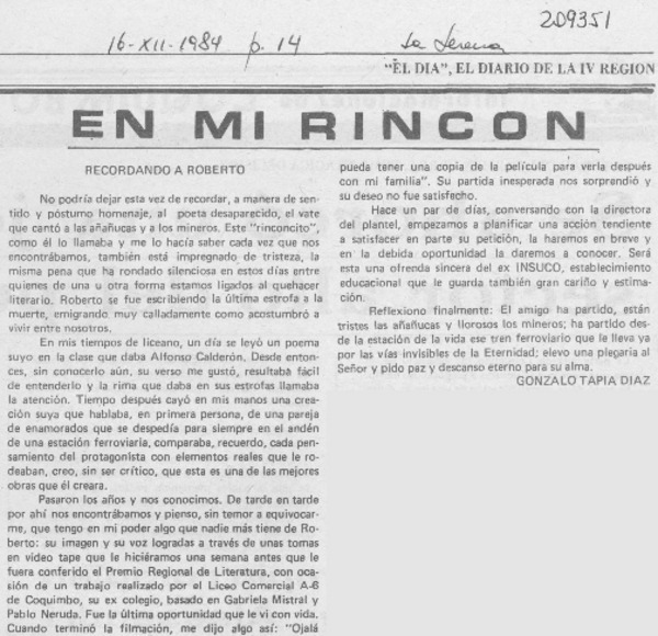 Recordando a Roberto