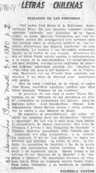 Diálogos de los porteros