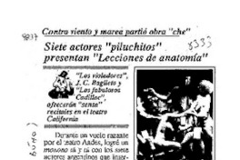 Siete actores "piluchitos" presentan "Lecciones de anatomía"  [artículo] The Búho.