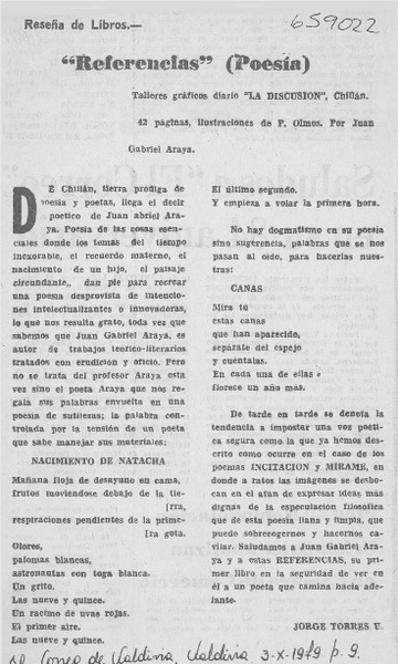 "Referencias" (Poesía)