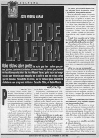 Al pie de la letra  [artículo] Carolina Díaz.