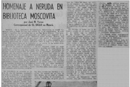 Homenaje a Neruda en biblioteca moscovita