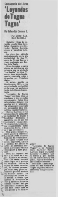 Leyendas de Tagua Tagua