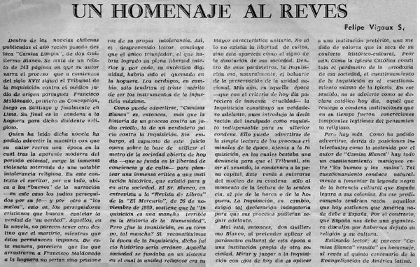 Un homenaje al revés