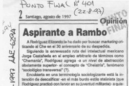 Aspirante a Rambo  [artículo] Luis Vitale.