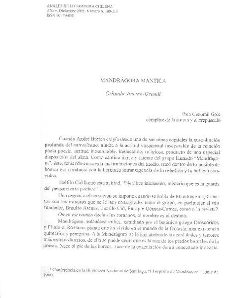 Mandrágora mántica