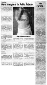 Obra inaugural de Pablo Azócar