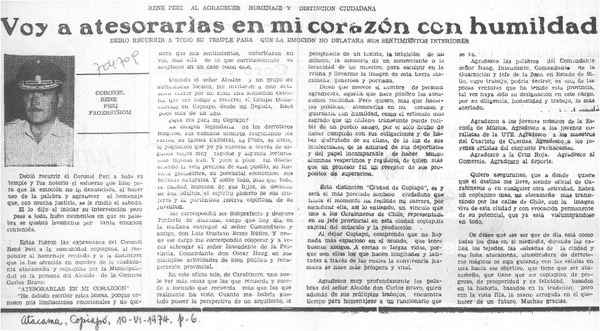 Voy a atesorarlas en mi corazón con humildad.