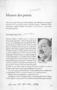 Mueren dos poetas  [artículo].