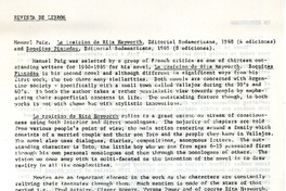 Revista de libros  [artículo] E. F.