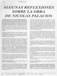 Algunas reflexiones sobre la obra de Nicolás Palcacios  [artículo].