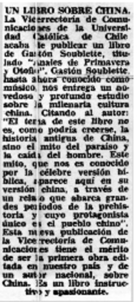 Un libro sobre China.