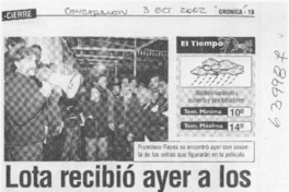 Lota recibió ayer a los actores de Sub Terra  [artículo]