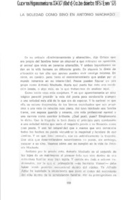 La soledad como sino en Antonio Machado